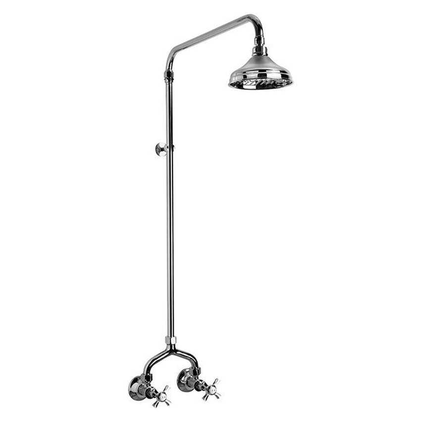Brodware Classique 150mm Shower Set, Cross Handle - Ceramic Disc