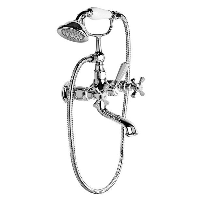 Brodware Classique Bath Mixer With Handshower III, Cross Handle - Ceramic Disc