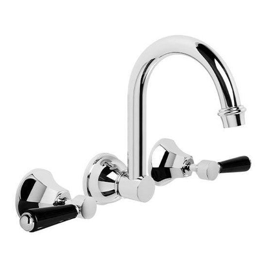 Brodware Classique Wall Set II, Black Porcelain Lever