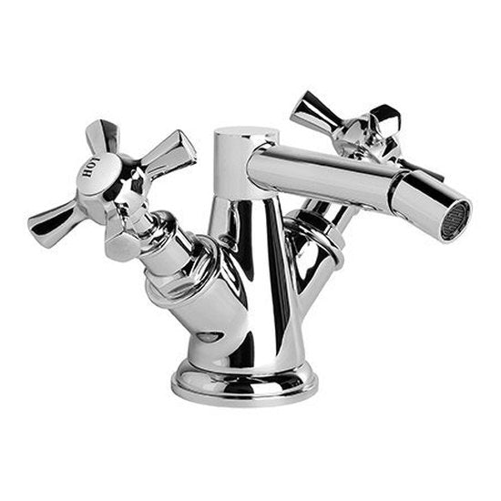 Brodware Classique Bidet Mixer, Cross Handle - Ceramic Disc
