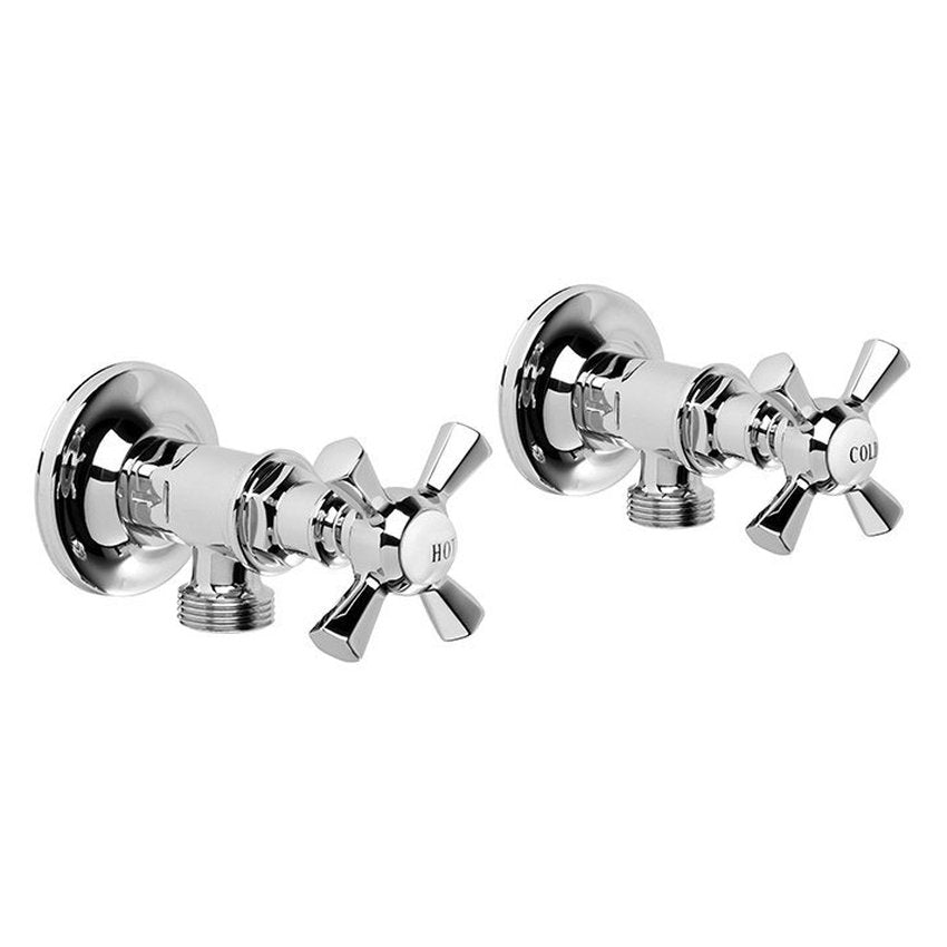 Brodware Classique Washing Machine Taps, Cross Handle - Ceramic Disc