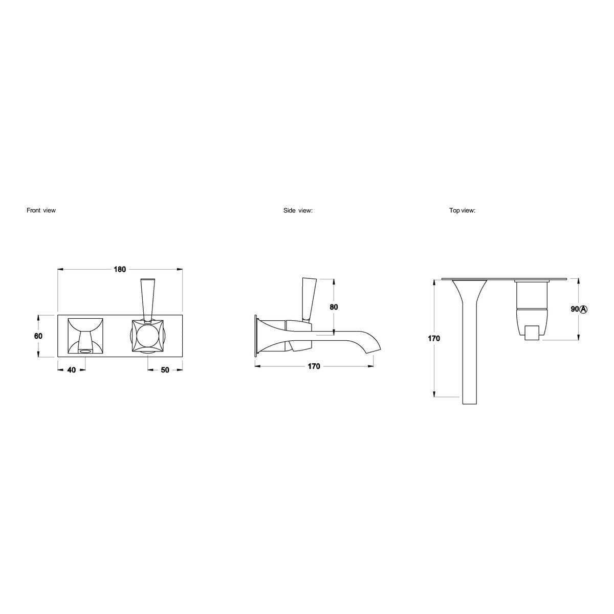 Brodware Michelangelo Wall Mixer Set