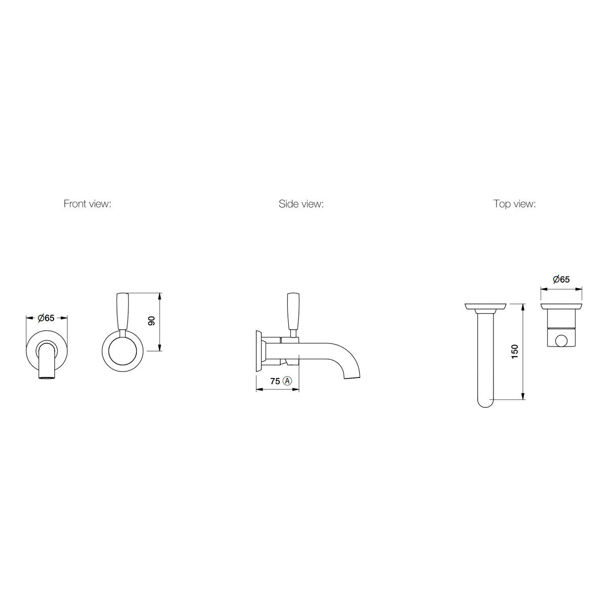 Brodware Manhattan 150mm Wall Mixer Set