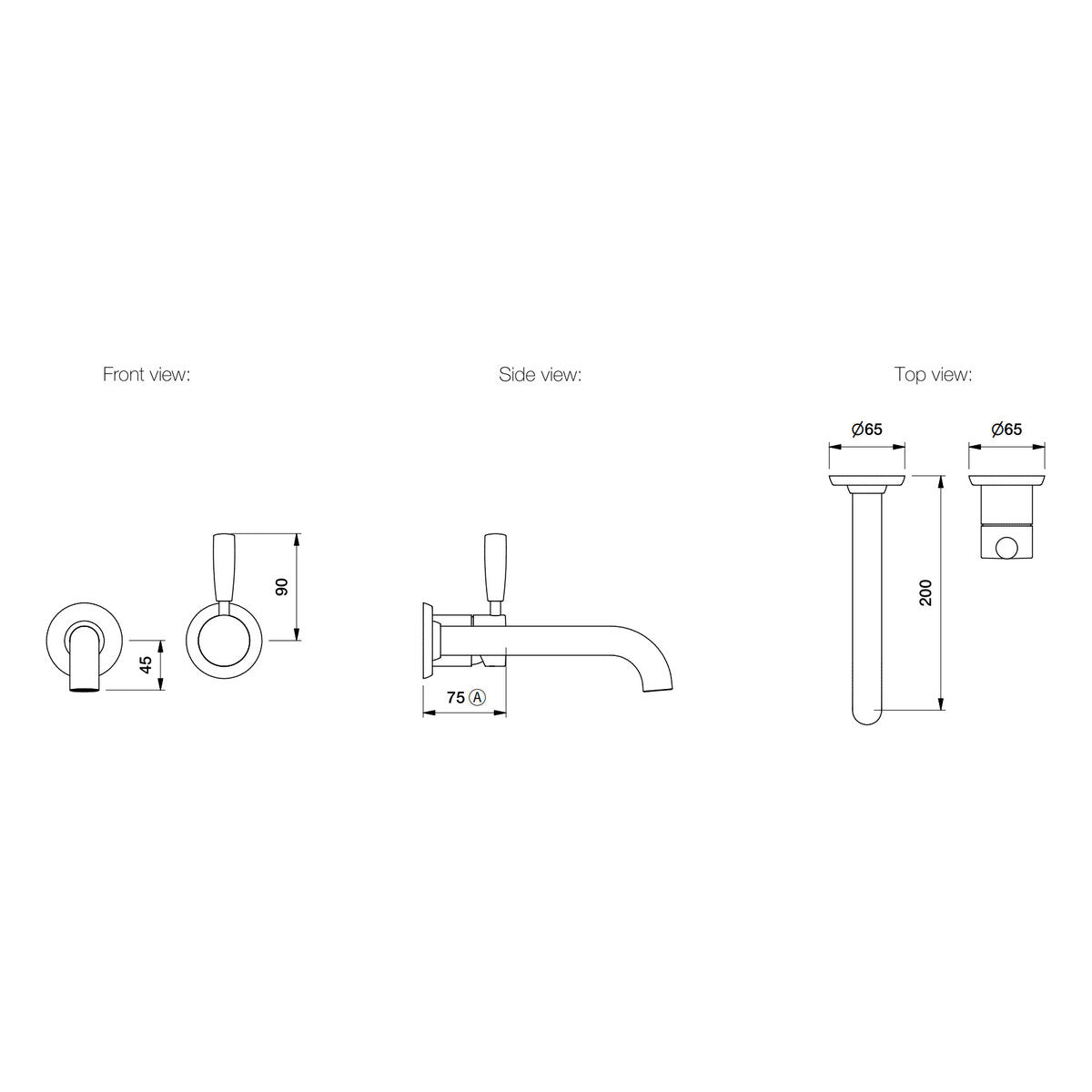 Brodware Manhattan 200mm Wall Mixer Set