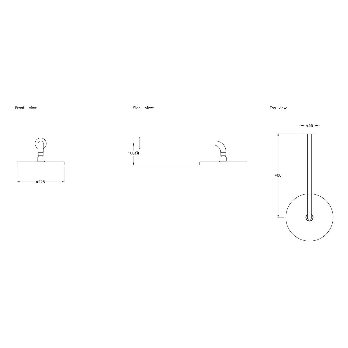 Brodware Manhattan Shower Rose & Arm
