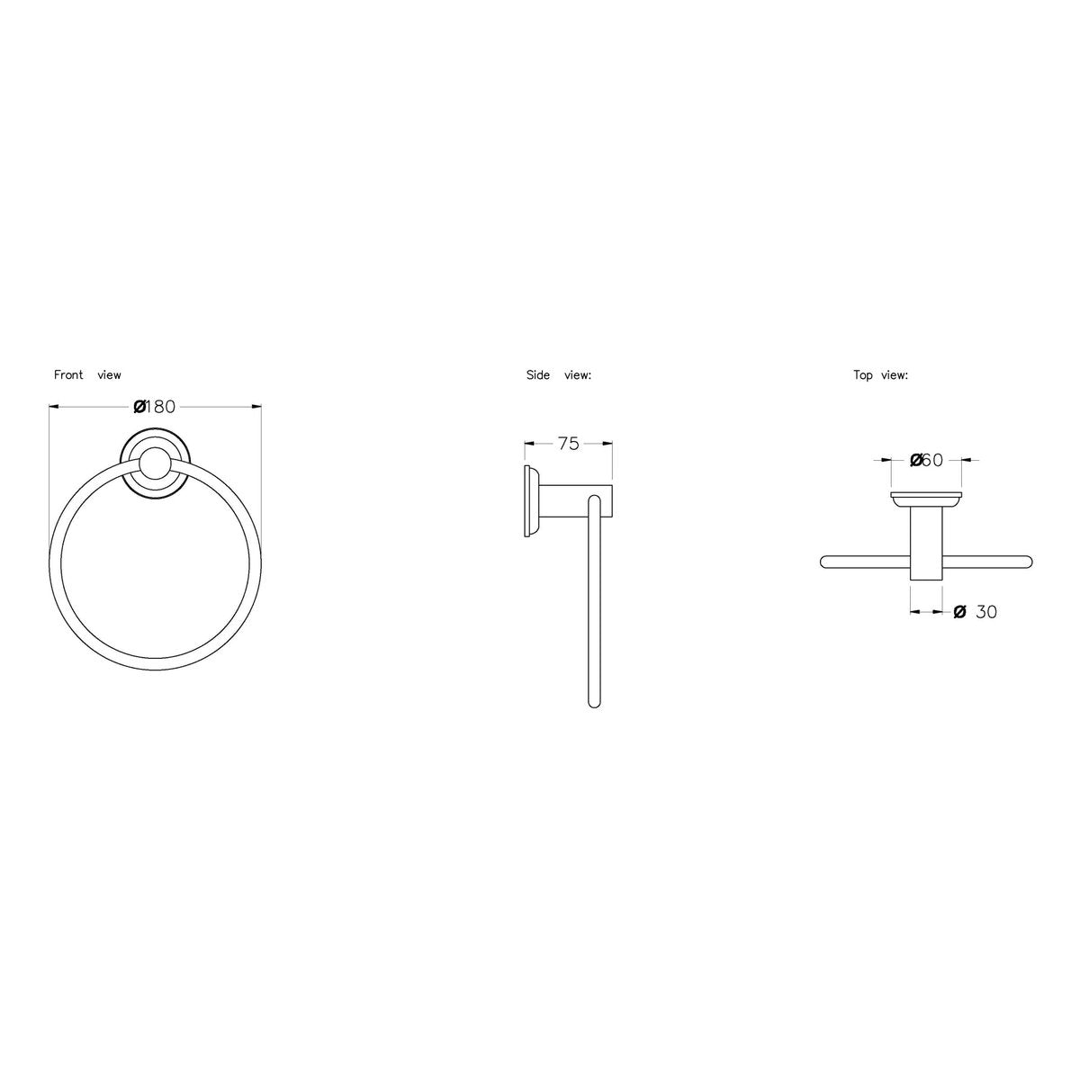 Brodware Manhattan Towel Ring