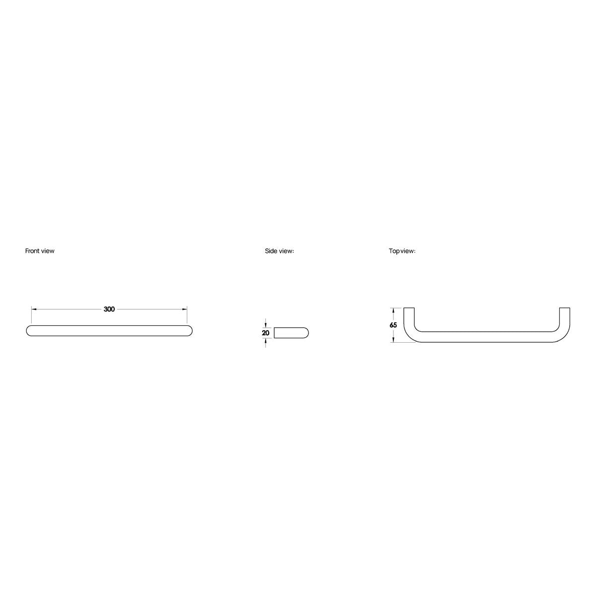 Brodware Nanobar 300mm Single Towel Rail