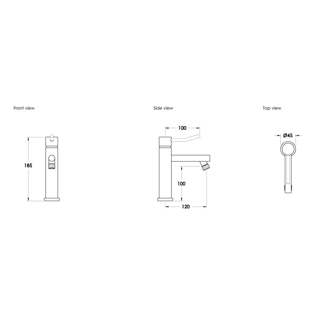 Brodware Yokato Basin Mixer III, Upswept Lever (DDA compliant)