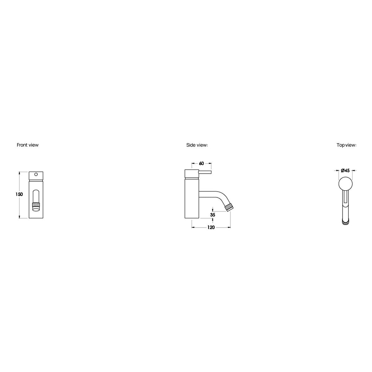 Brodware Yokato Basin Mixer II, Metal Lever