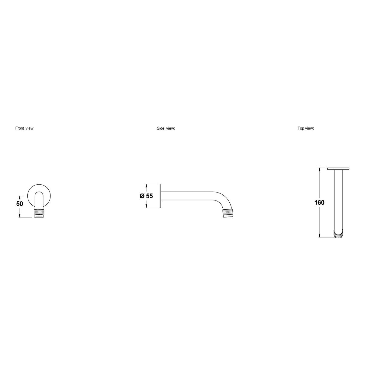 Brodware Yokato 160mm Wall Spout