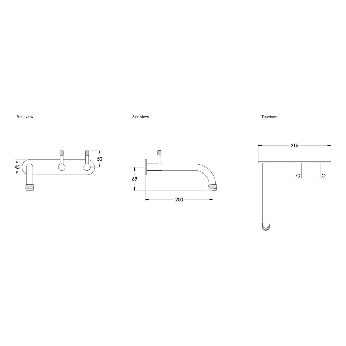 Brodware Yokato 200mm Wall Set II, Cross Handle