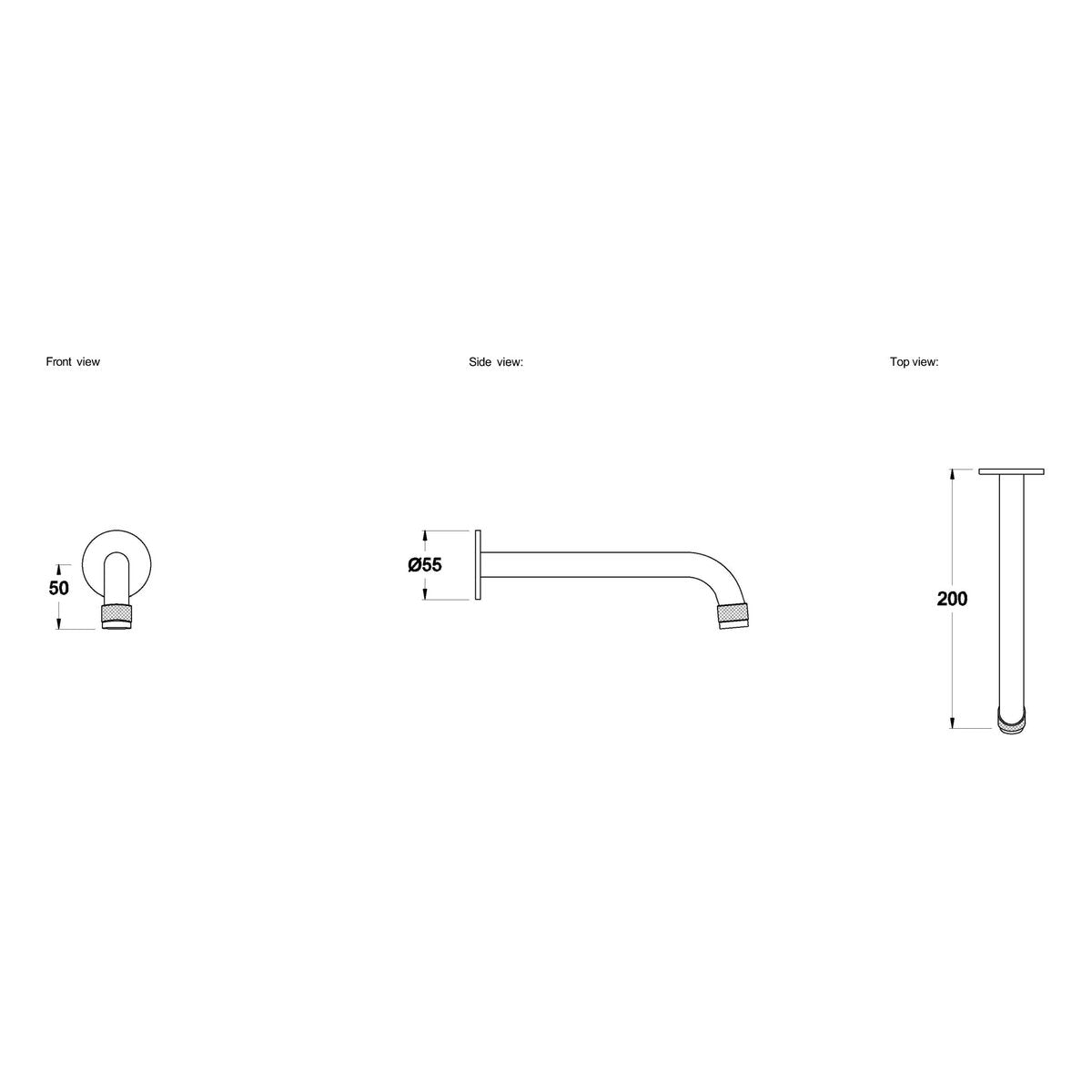 Brodware Yokato 200mm Wall Spout