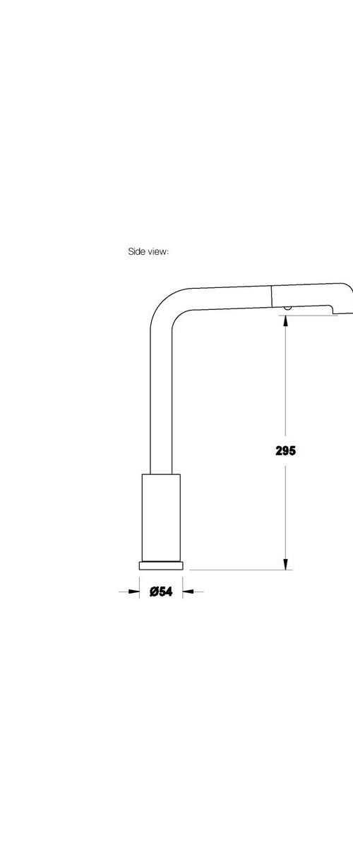 Brodware Yokato Pullout Kitchen Mixer I, Upswept Lever (DDA compliant)