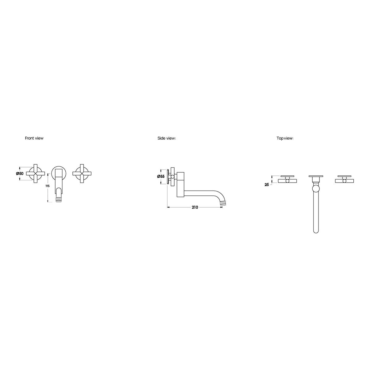 Brodware Yokato 210mm Wall Set I, Cross Handle