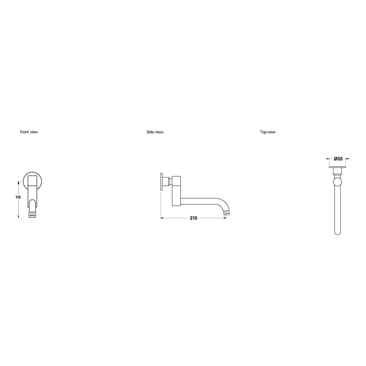 Brodware Yokato 210mm Wall Spout