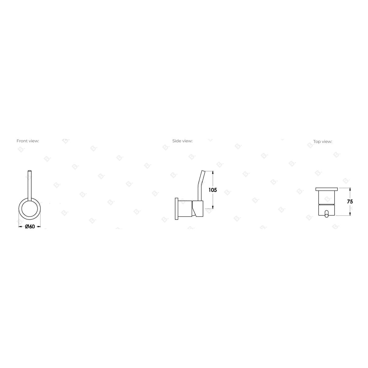 Brodware Yokato Wall Mixer I, Upswept Lever (DDA compliant)