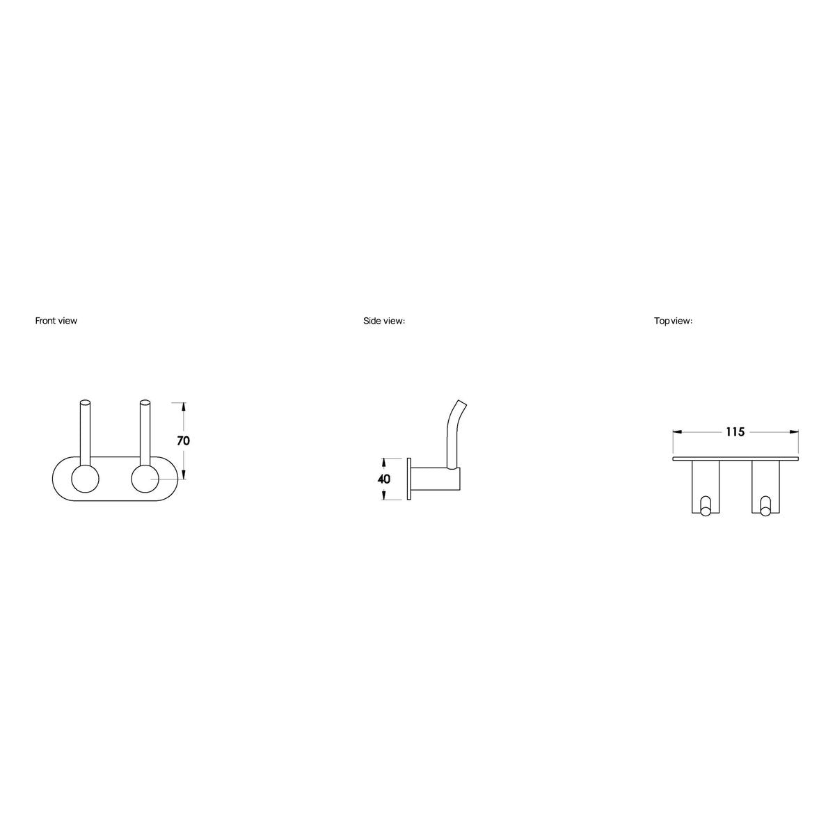 Brodware Yokato Wall Taps, Upswept Lever (DDA compliant)