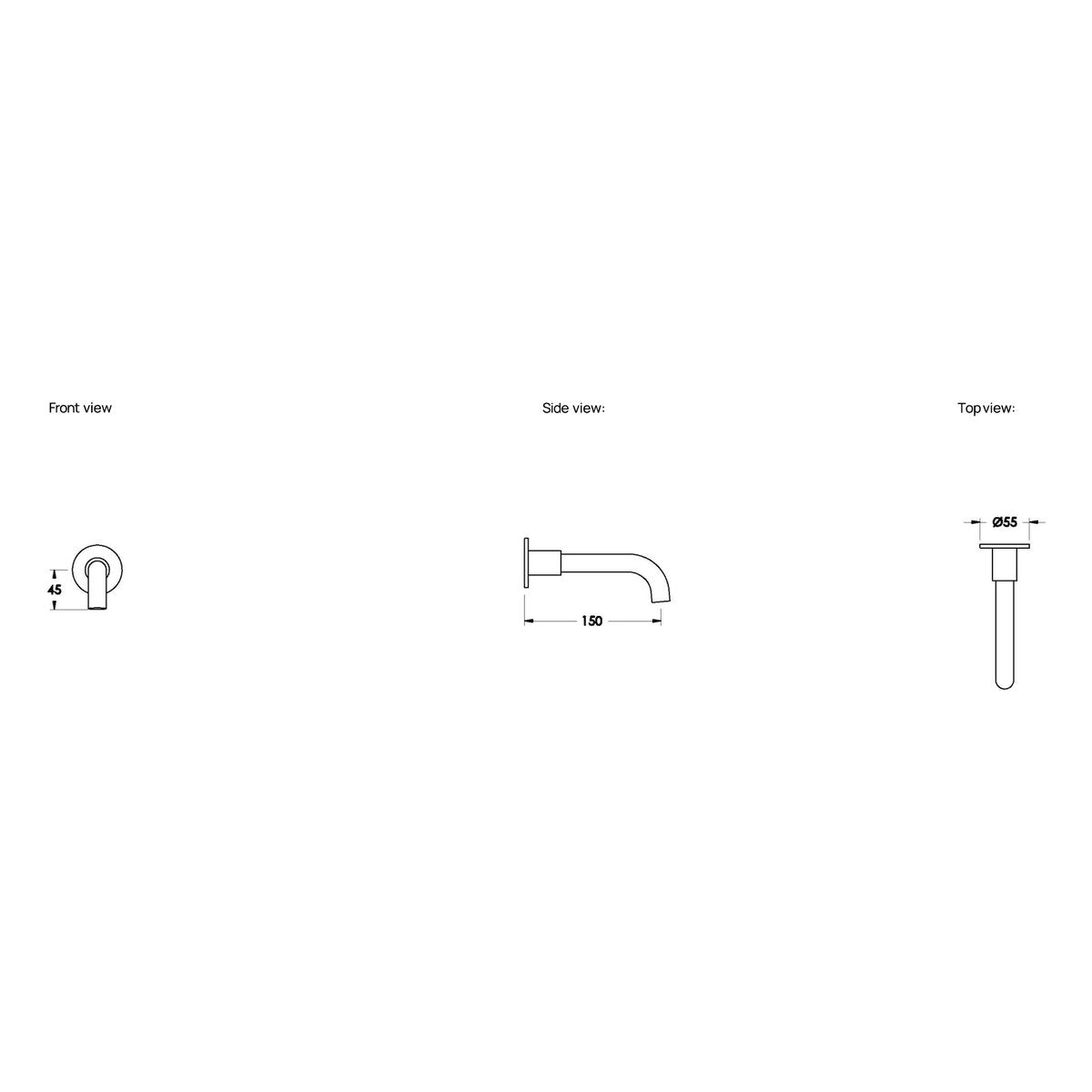 Brodware Minim Wall Spout