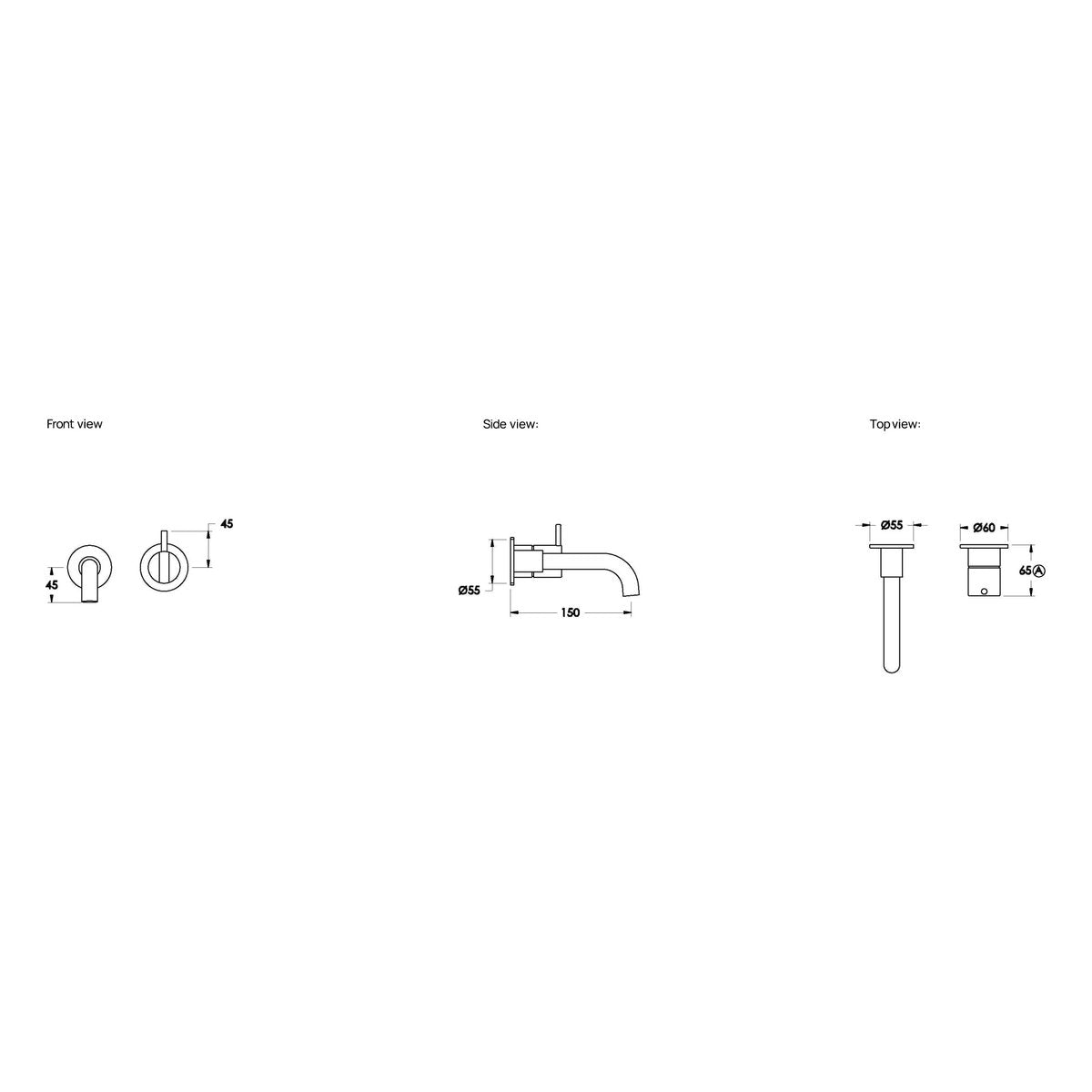 Brodware Minim 150mm Wall Mixer Set I