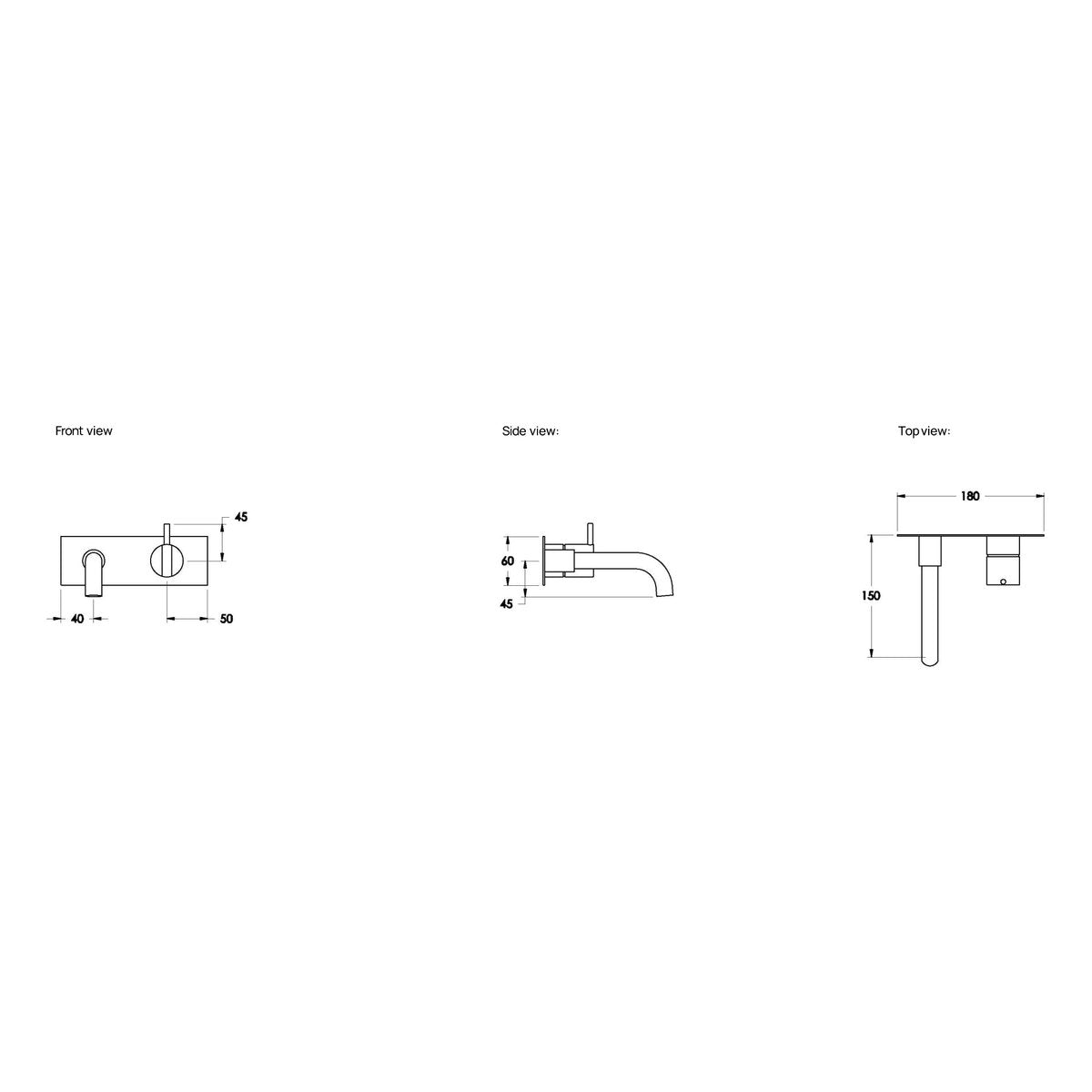 Brodware Minim 150mm Wall Mixer Set II