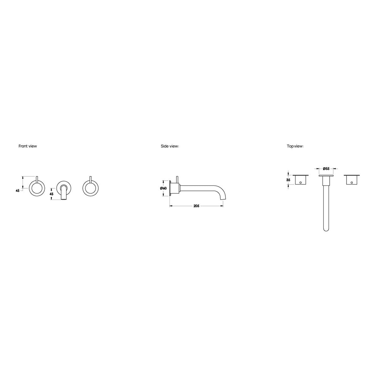 Brodware Minim 200mm Wall Set I