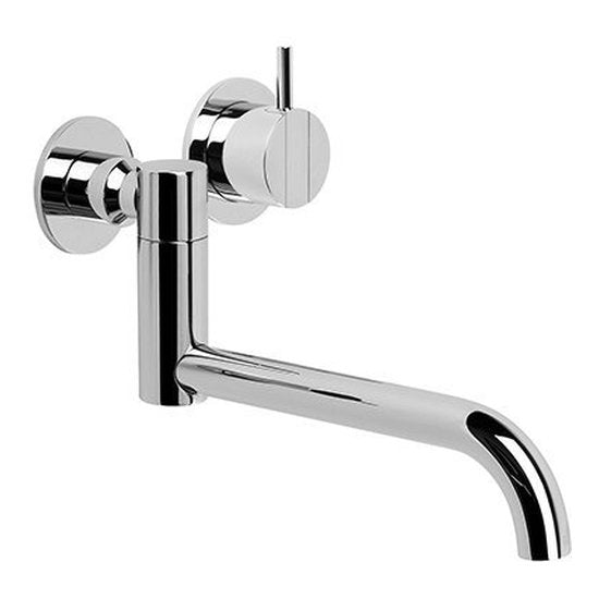 Brodware Minim Double Swivel Spout Wall Mixer Set