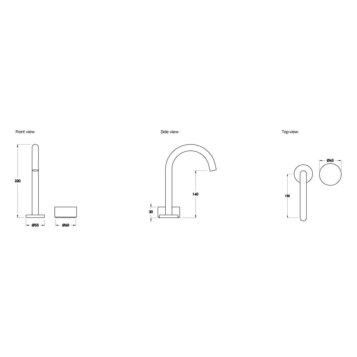 Brodware Halo Basin Mixer Set I, Pleat Handle