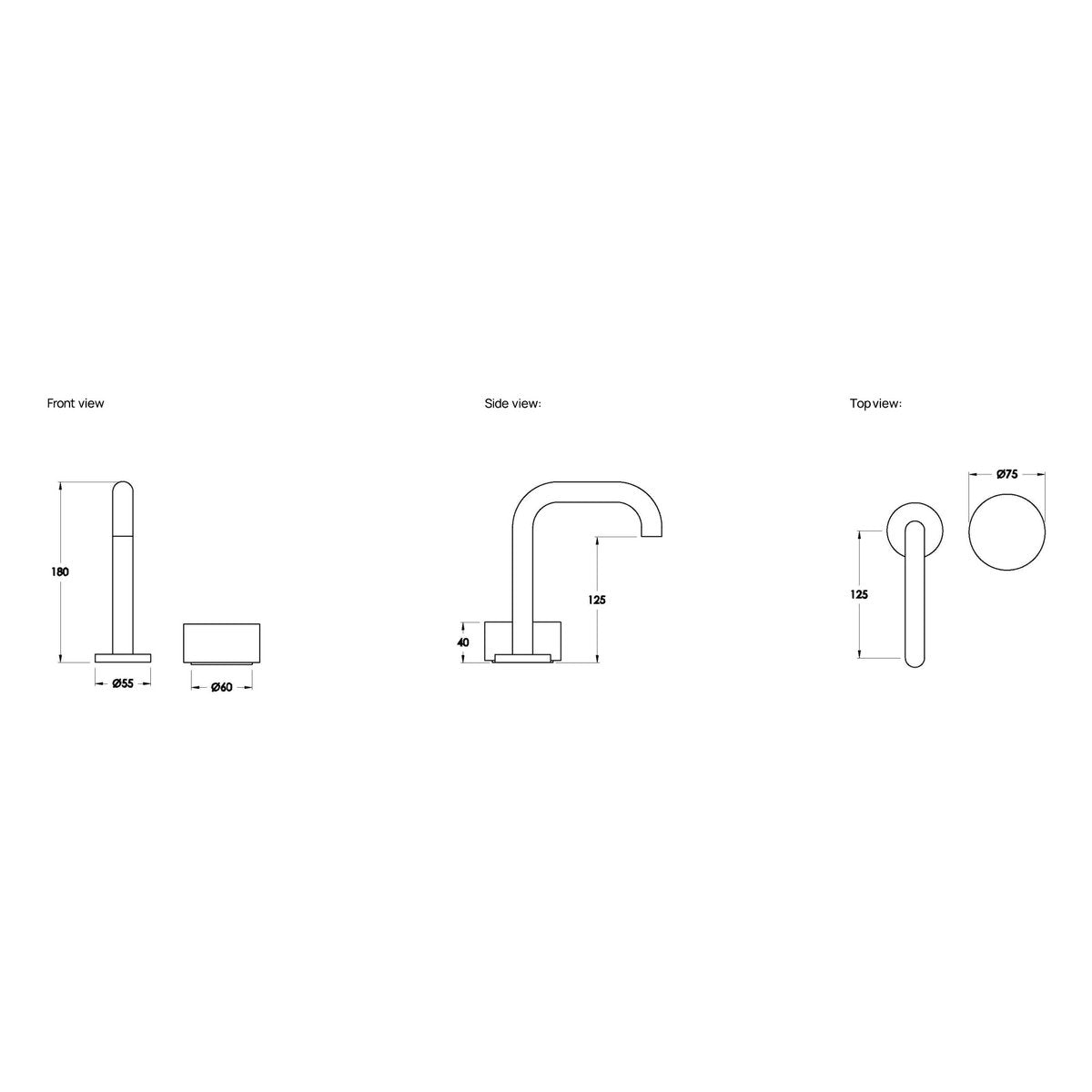 Brodware Halo Basin Mixer Set II, Marble Handle