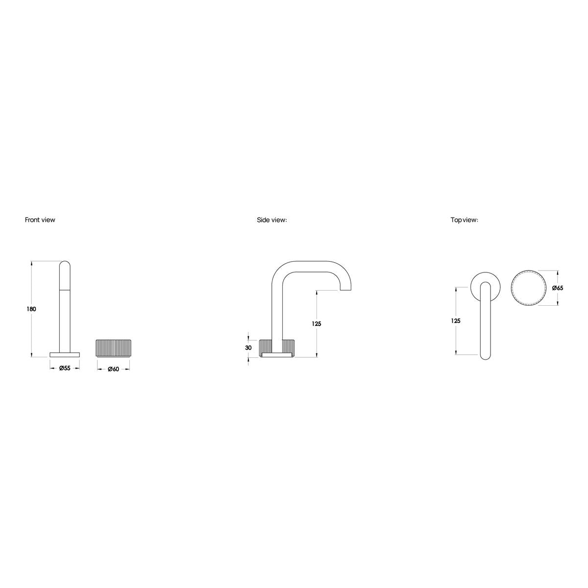 Brodware Halo Basin Mixer Set II, Pleat Handle