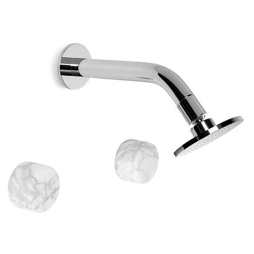 Brodware Halo 100mm Shower Set, Marble Handle