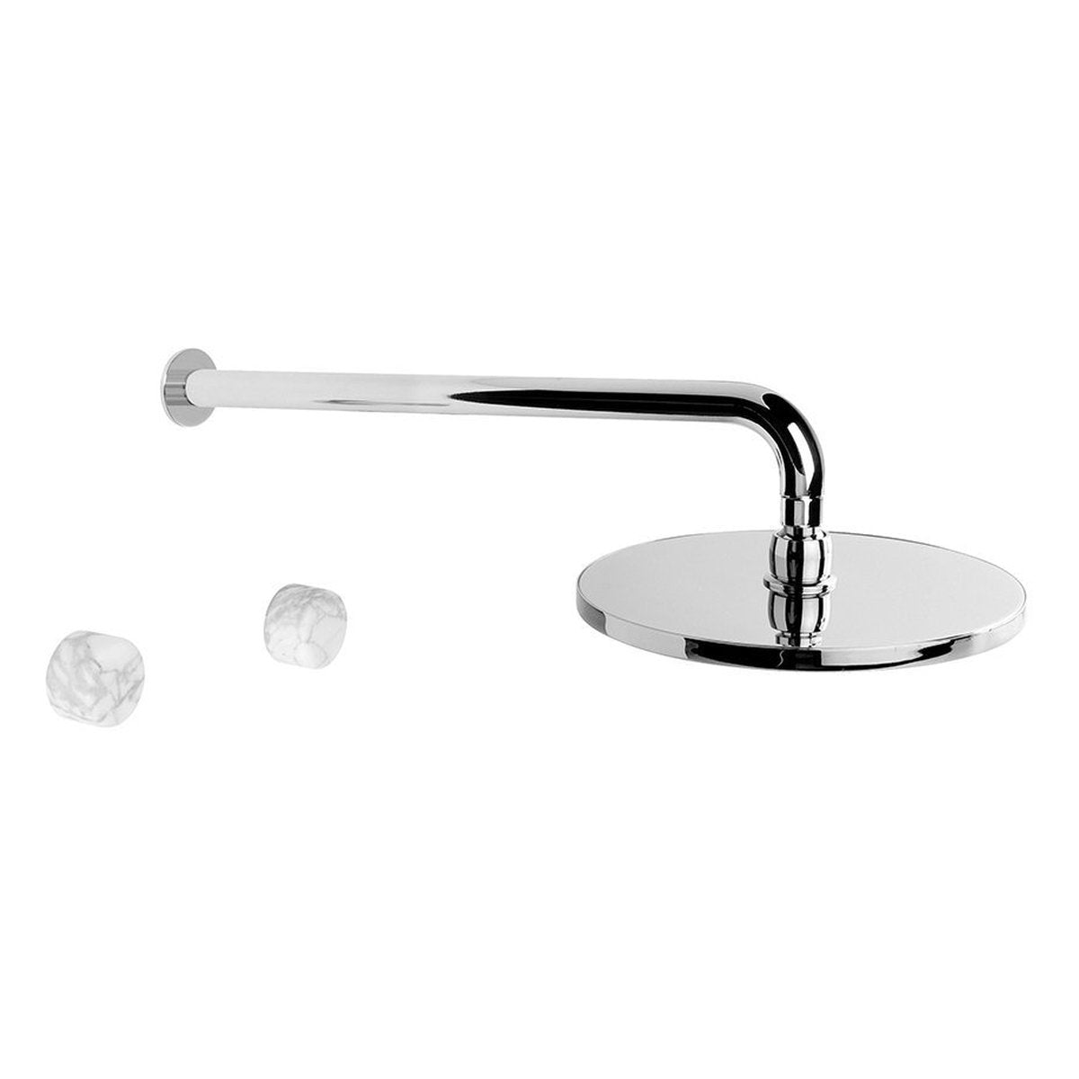 Brodware Halo 225 Shower Set, Marble Handle