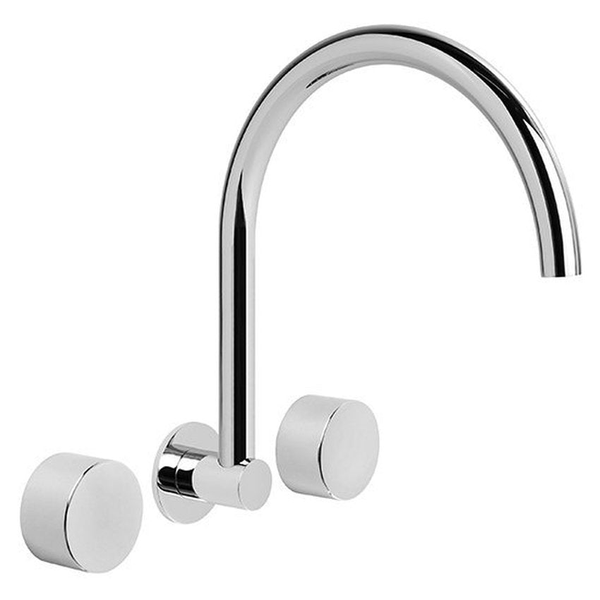 Brodware Halo Swivel Wall Set, Metal Handle