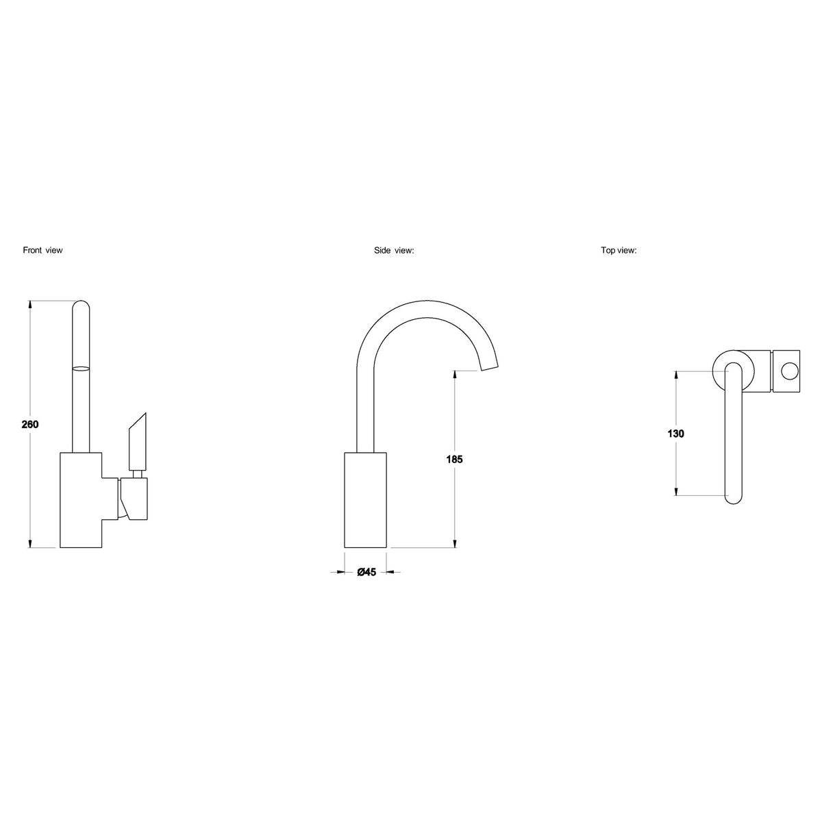 Brodware City Plus Basin Mixer, B Lever