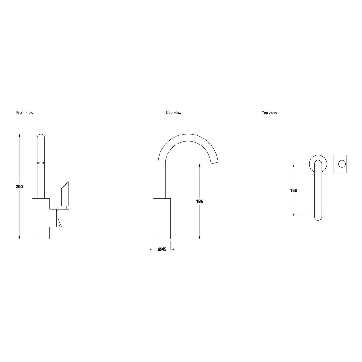 Brodware City Plus Basin Mixer, D Lever
