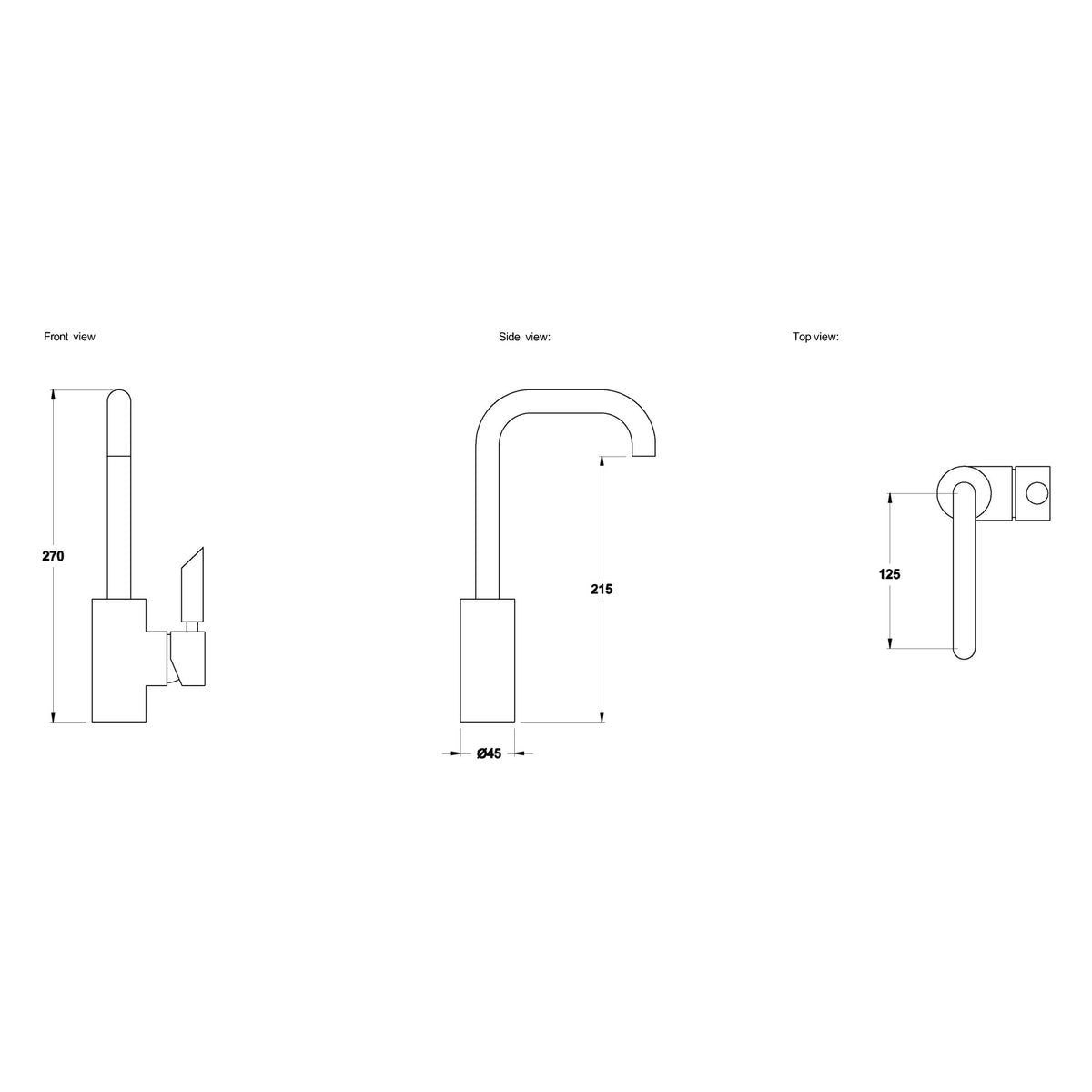 Brodware City Plus Basin Mixer - Swivel Spout, B Lever