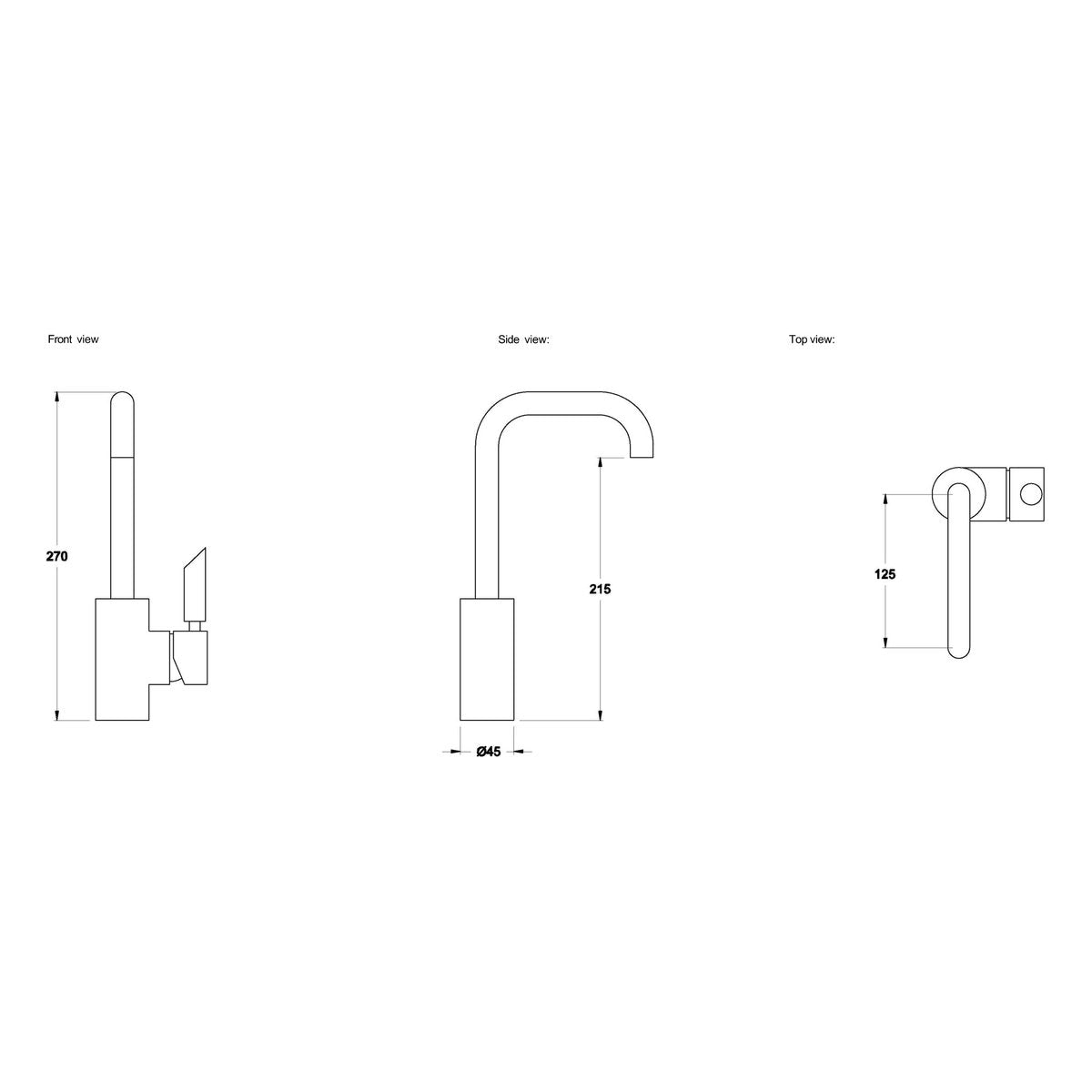 Brodware City Plus Basin Mixer - Swivel Spout, D Lever