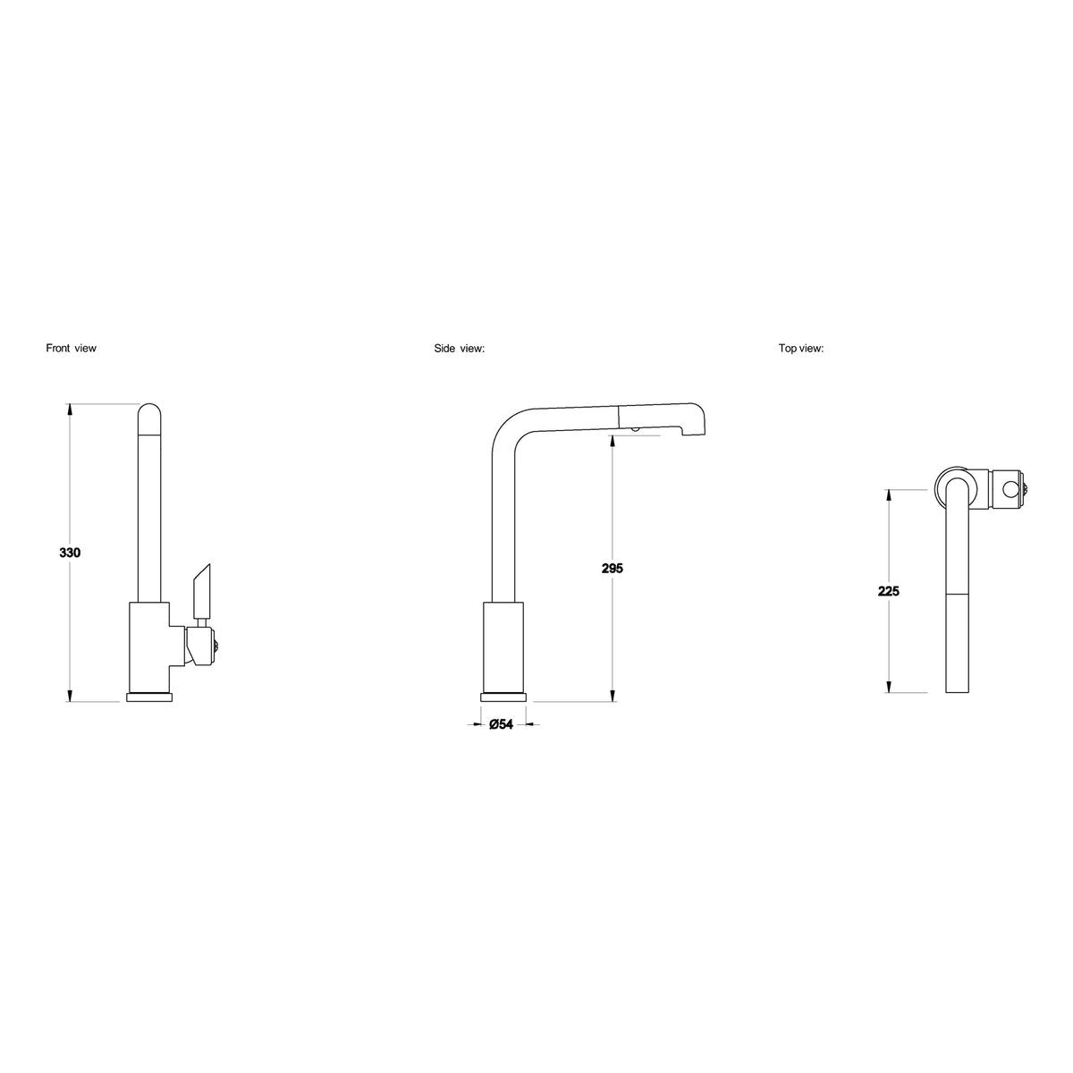 Brodware City Plus Pullout Kitchen Mixer, D Lever