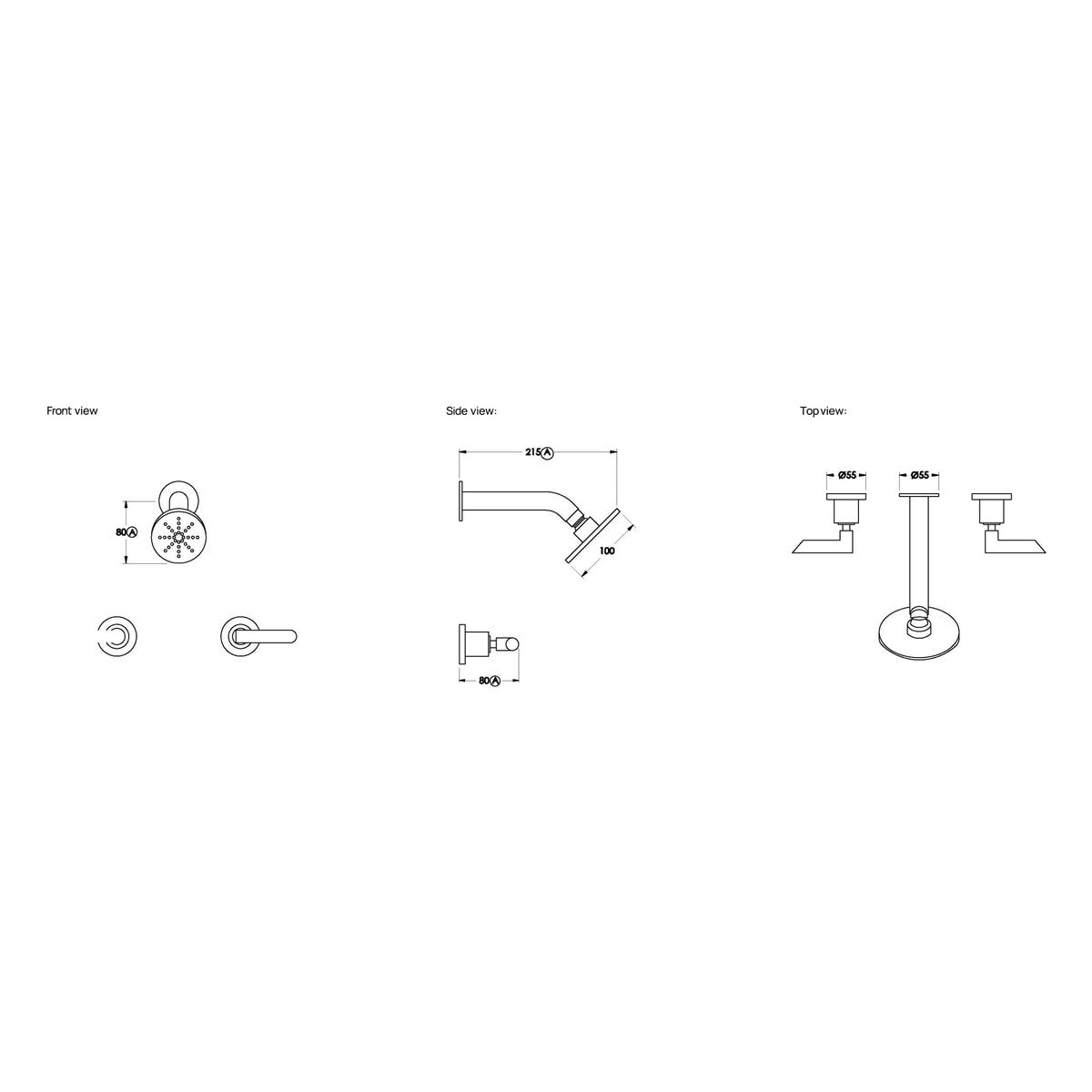 Brodware City Plus 100mm Shower Set, B Lever