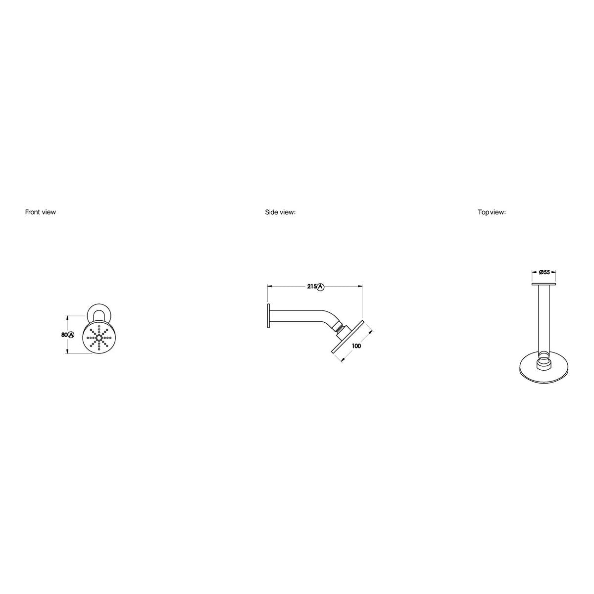 Brodware City Plus 100mm Shower Rose & Arm