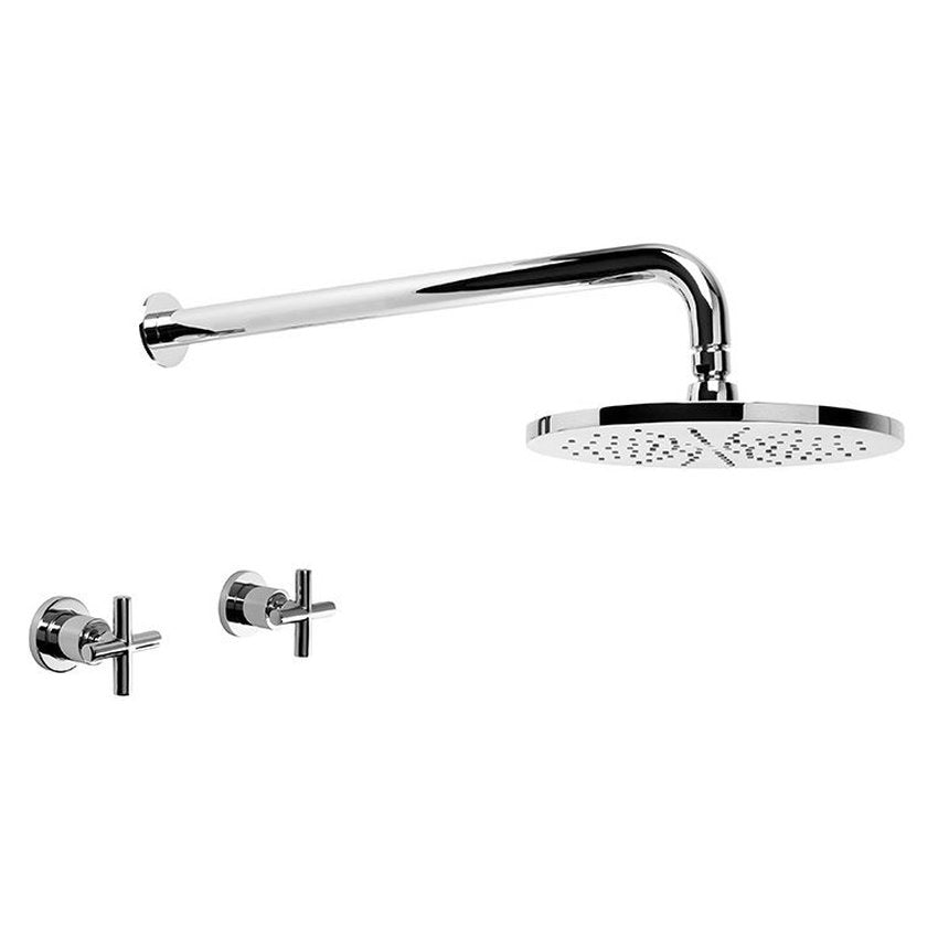 Brodware City Plus 225mm Shower Set, Cross Handle