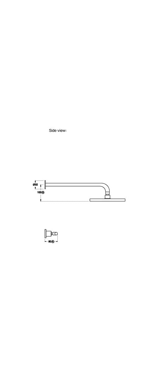 Brodware City Plus 225mm Shower Set, B Lever