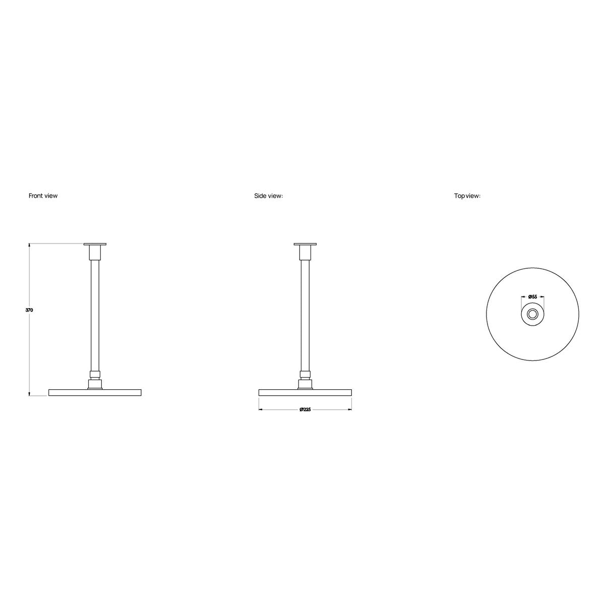 Brodware City Plus Ceiling Shower With 300mm Dropper