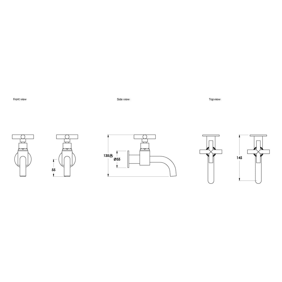 Brodware City Plus Bib Taps, D Lever