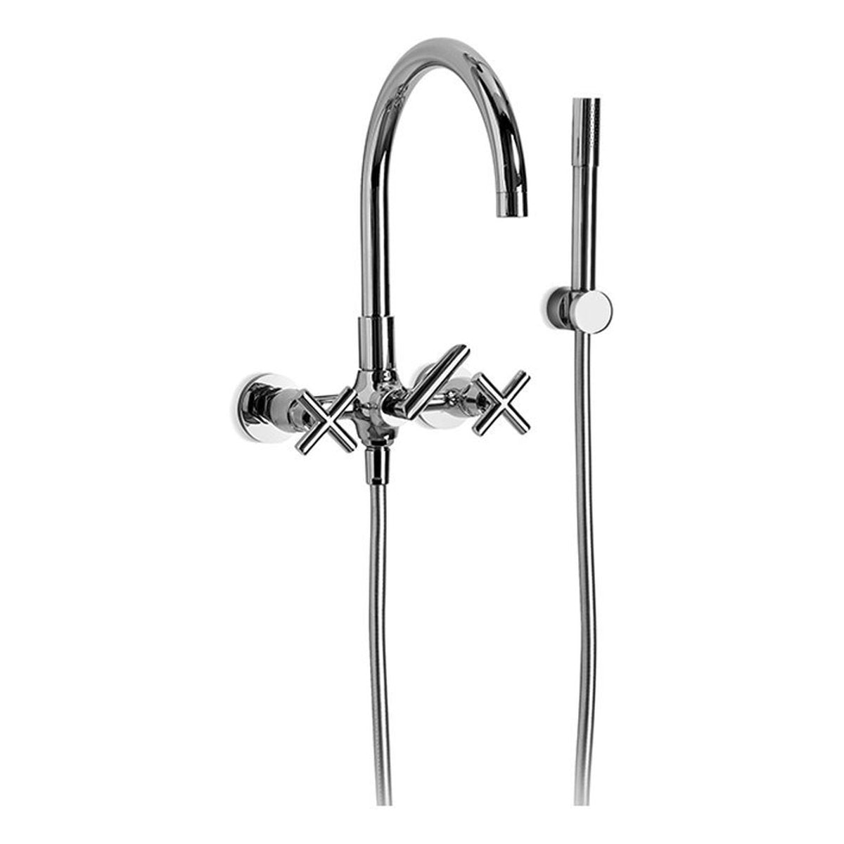 Brodware City Plus Bath Mixer With Handshower I, Cross Handle
