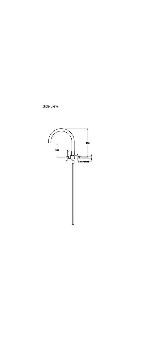 Brodware City Plus Bath Mixer With Handshower I, Cross Handle