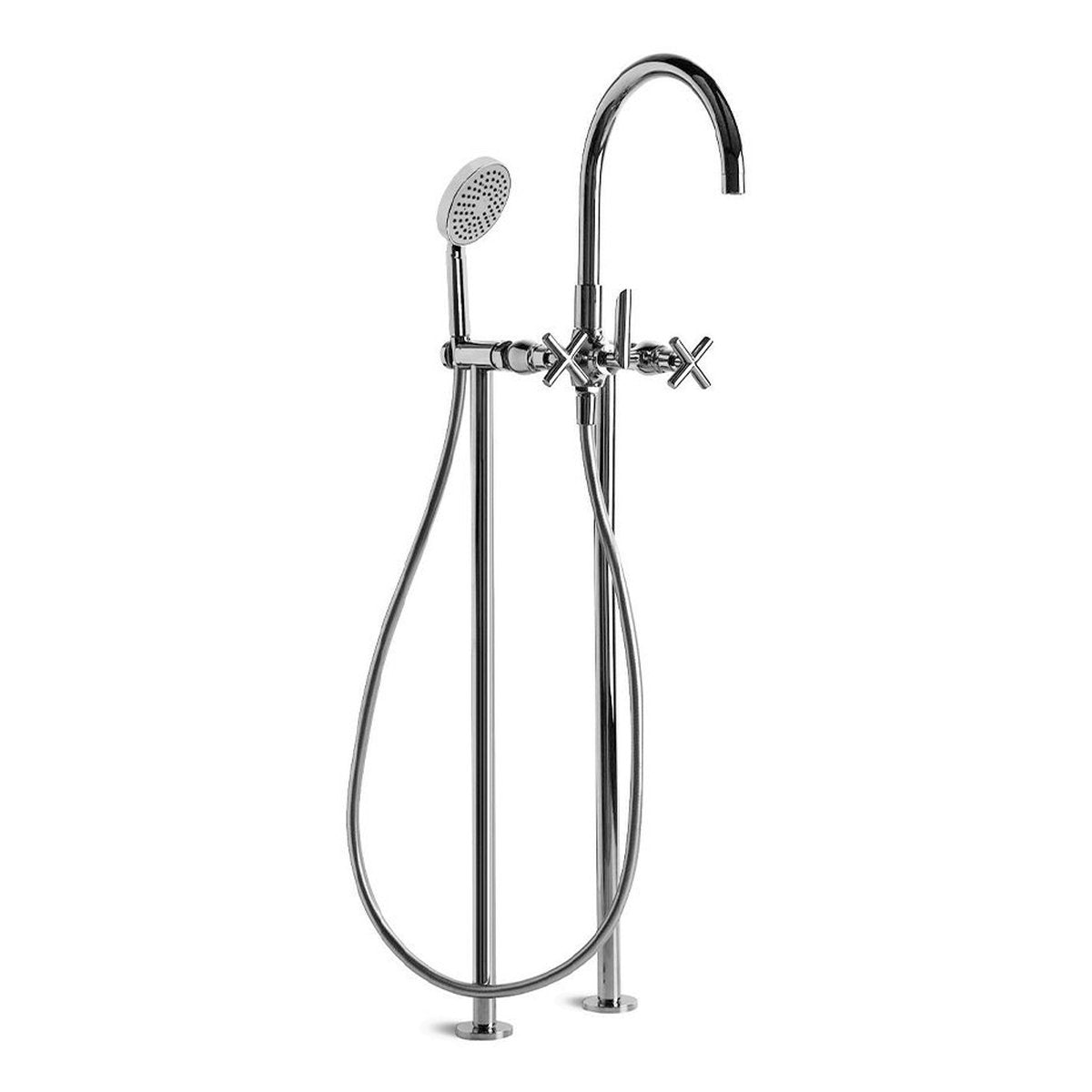 Brodware City Plus Bath Mixer With Handshower III, Cross Handle