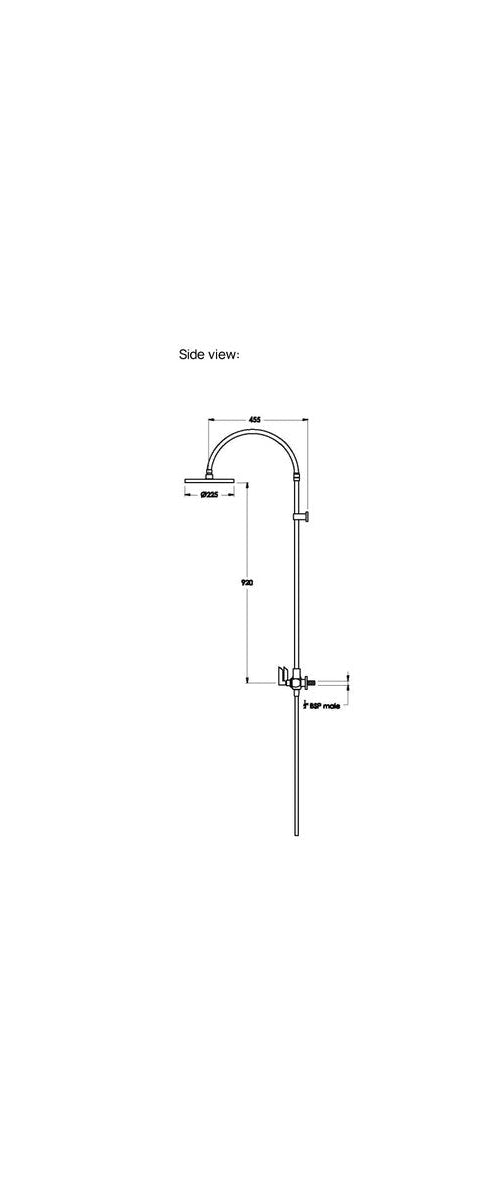 Brodware City Plus 225mm Shower Set I, B Lever