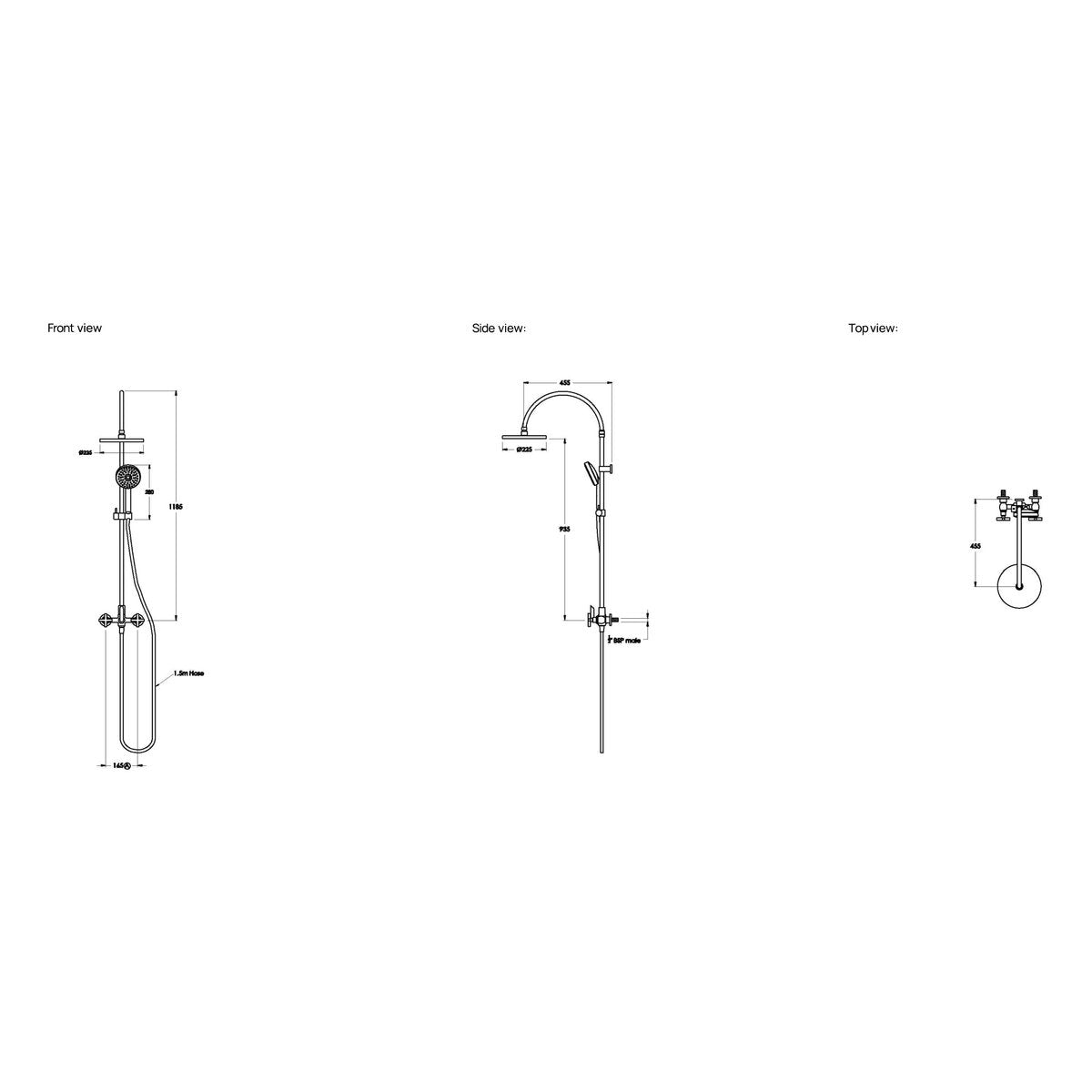 Brodware City Plus Shower, Cross Handle