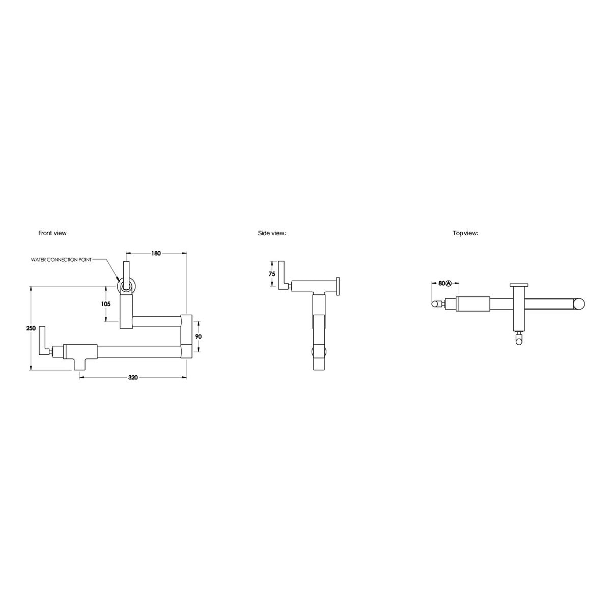 Brodware City Plus Pot Filler, D Lever