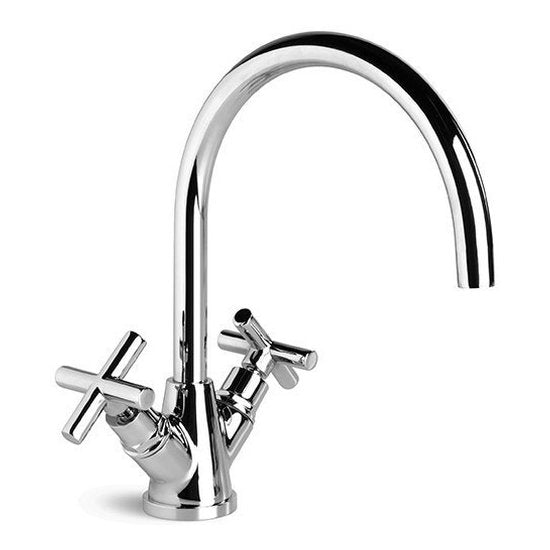 Brodware City Plus Kitchen Mixer, Swivel Spout, Cross Handle